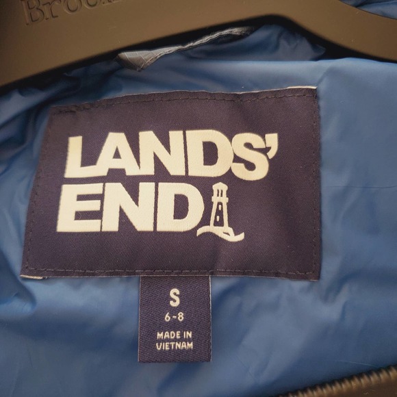 Lands' End Womens Wide Channel Down Jacket Down Filled Size S Blue Outdoors - Picture 11 of 14